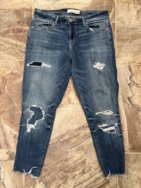 Maurices Distressed Jeans in Medium Blue